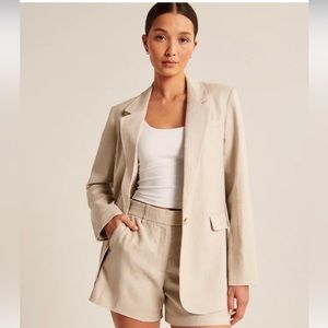 ABERCROMBIE & FITCH Premium Linen Blazer